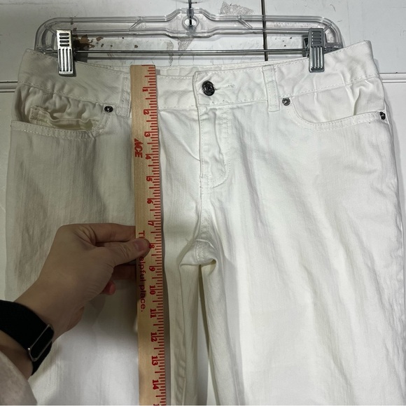 Michael Kors Bootcut Flare Jeans White Size 2 Mid Rise Spring Flare Casual - Picture 4 of 9